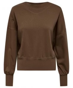 Ladies Hoodies & Sweatshirts Jacqueline De Yong GIANNA Sweatshirt -BROWN