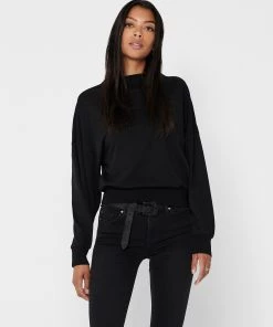 Ladies Hoodies & Sweatshirts Jacqueline De Yong GIANNA Sweatshirt -BLACK