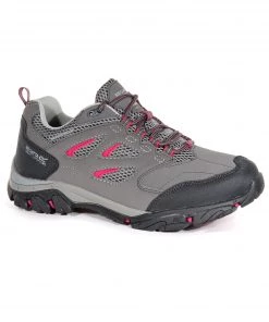 Regatta Ladies Holcombe Waterproof Shoe -STEEL/VIVACIOUS Ladies Footwear