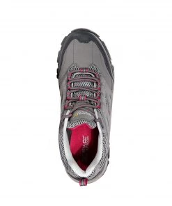 Regatta Ladies Holcombe Waterproof Shoe -STEEL/VIVACIOUS Ladies Footwear